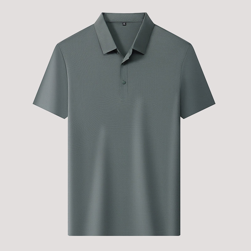 🌬️👕Sommer Ice Silk Plaid Kurzarm Poloshirt Herren🌿