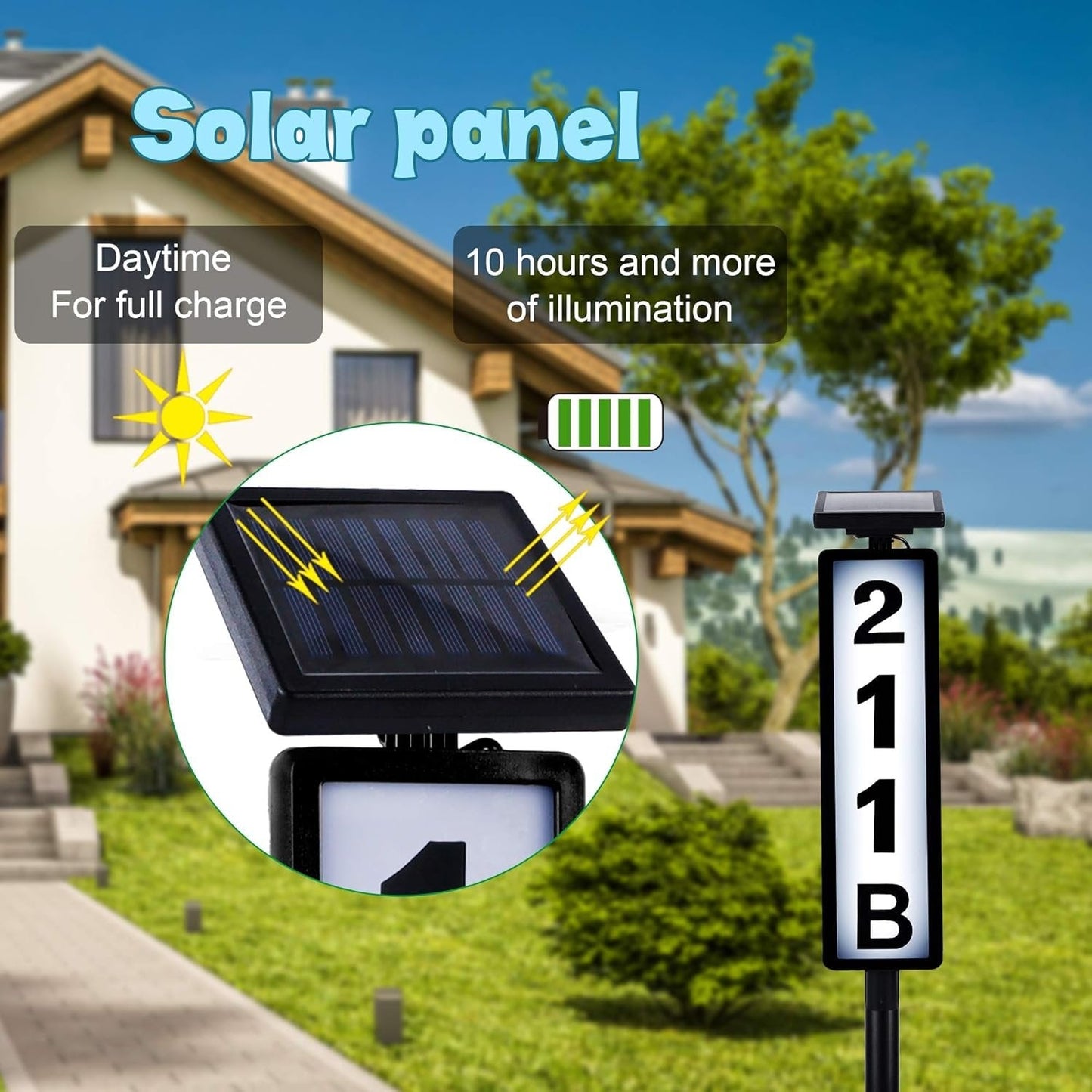 Solar-Türschild Außenleuchte