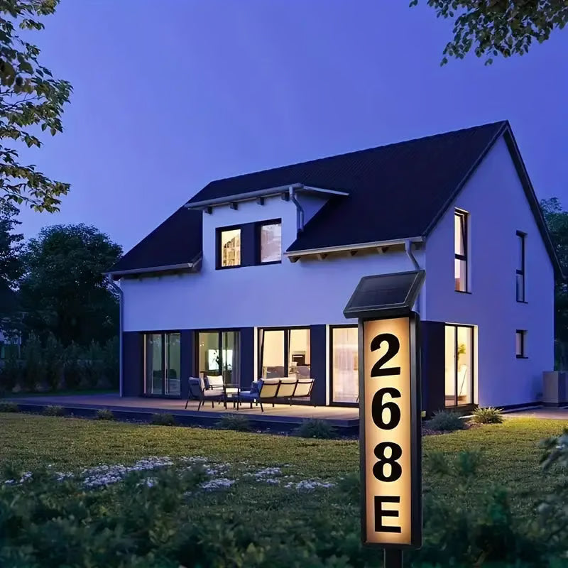 Solar-Türschild Außenleuchte