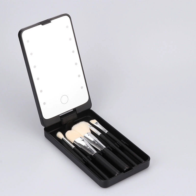 Drehbarer LED-Schminkbox-Klappspiegel