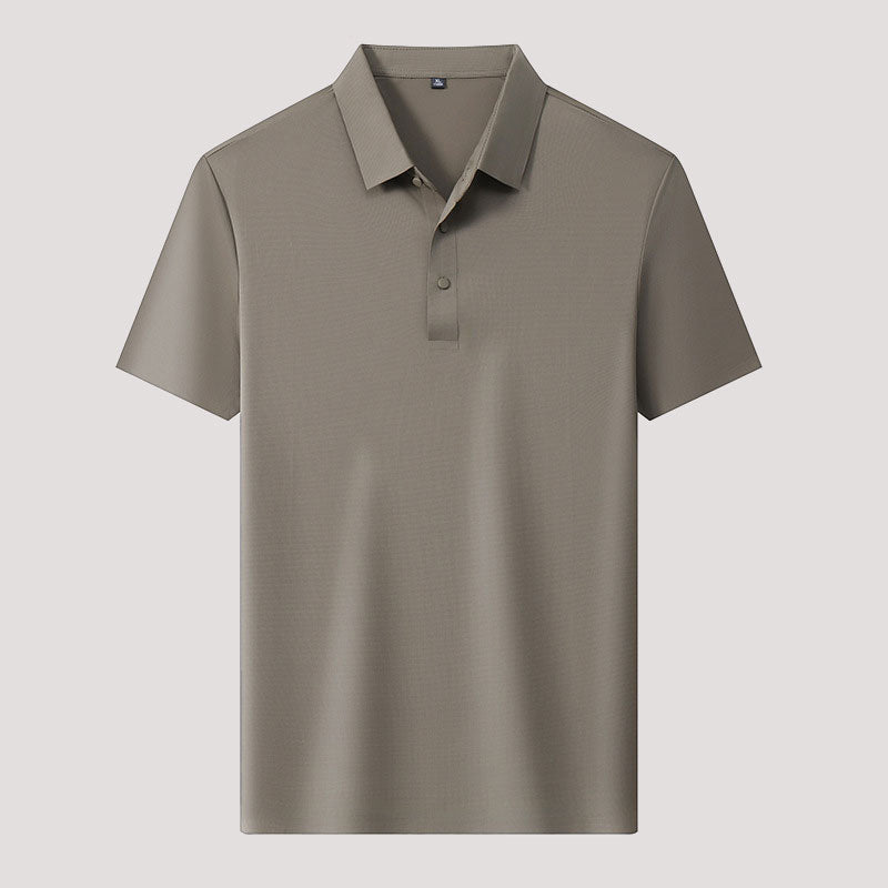 🌬️👕Sommer Ice Silk Plaid Kurzarm Poloshirt Herren🌿