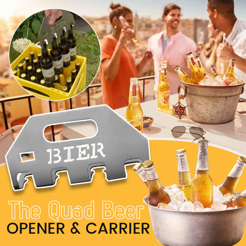 Der Quad-Bieröffner und -träger