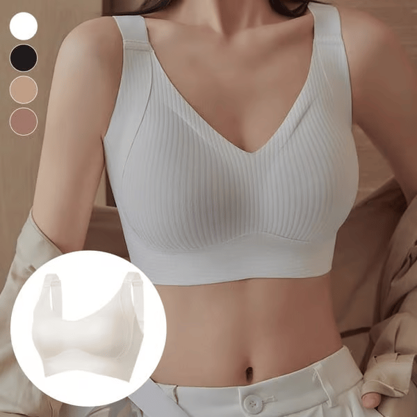 🎁Gerippter Push-up-BH mit verstellbaren Bügeln für Frauen