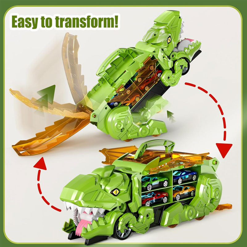 Verwandlungsfähiges Dinosaurier-Autospielzeugset für Kinder - endloser Spaß erwartet dich!🦖🚗