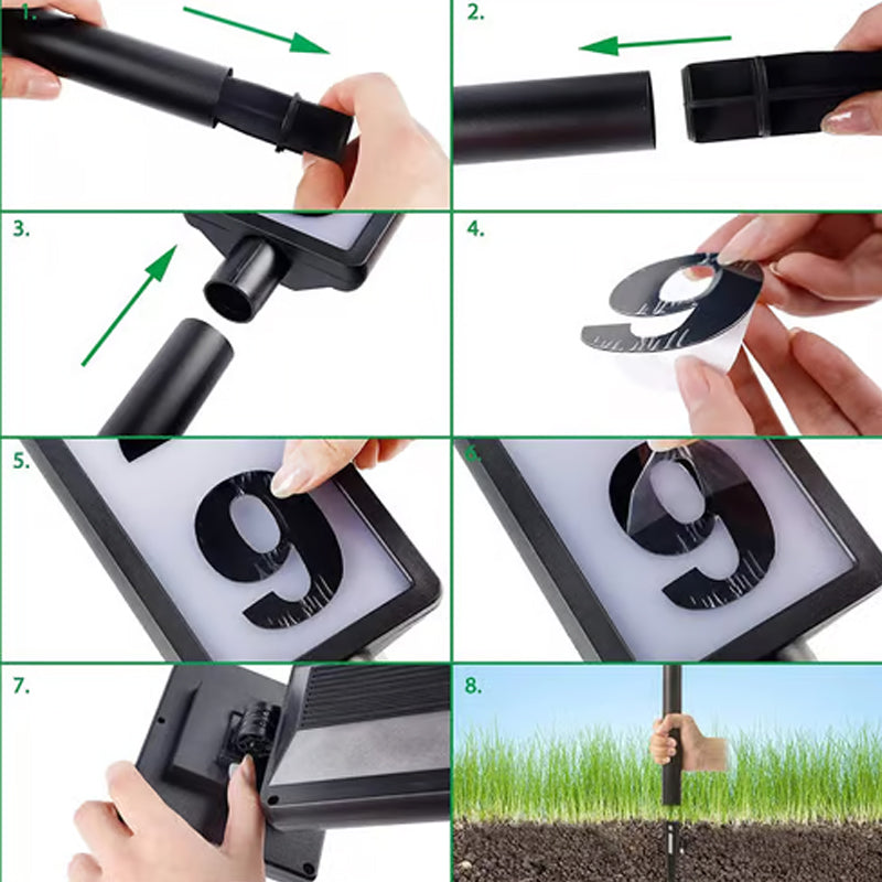 Solar-Türschild Außenleuchte