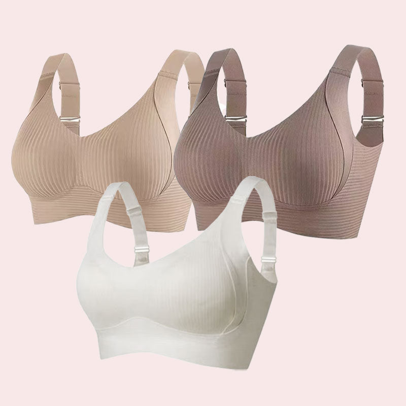 🎁Gerippter Push-up-BH mit verstellbaren Bügeln für Frauen