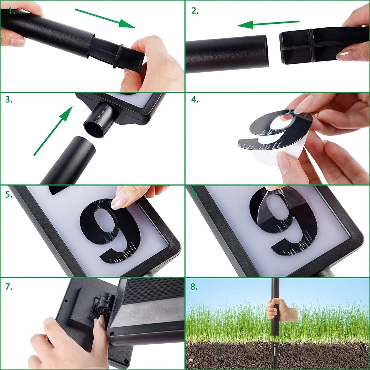 Solar-Türschild Außenleuchte