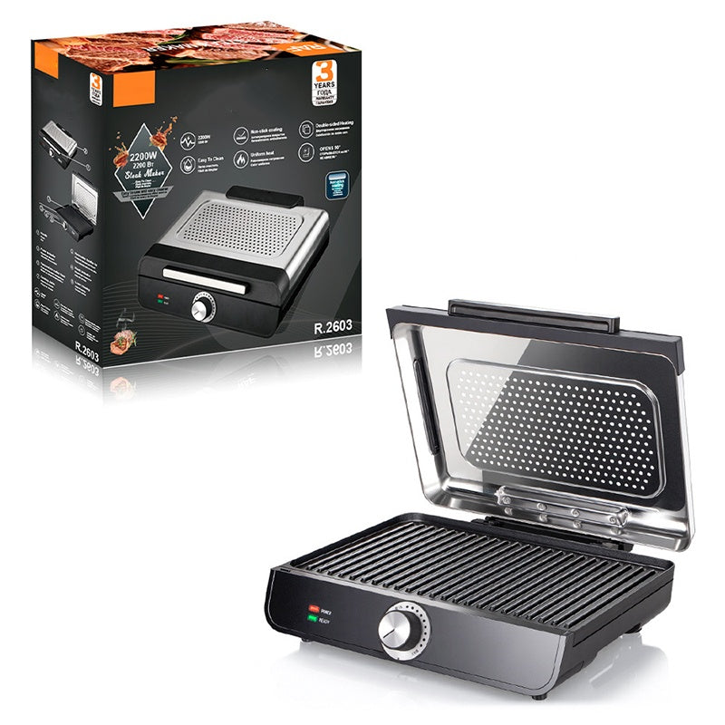 ⏳Zeitlich begrenztes Sonderangebot⏰Rauchfreier Innengrill 2200 W mit antihaftbeschichteter Platte🥩
