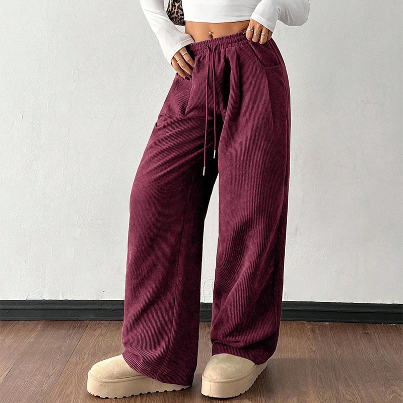 Lässige Weite Cordhose für Damen