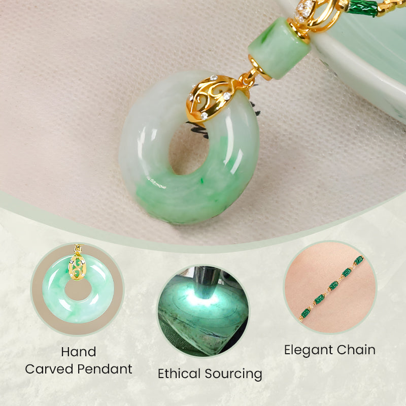 Jade-Optik Anhänger in runder Form – Zeitloses Symbol für Harmonie & Balance 💚🌿
