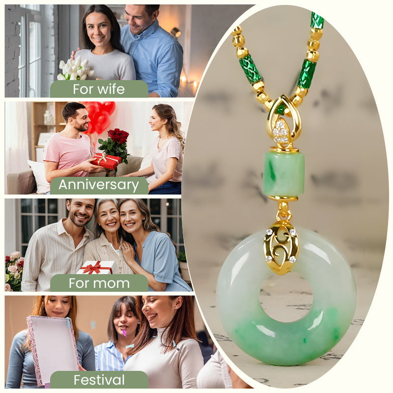 Jade-Optik Anhänger in runder Form – Zeitloses Symbol für Harmonie & Balance 💚🌿