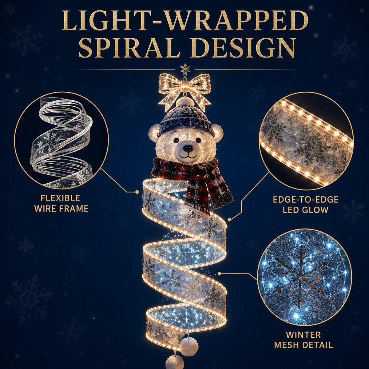 LED-Lichterketten-Kollektion „Weihnachtszauber-Spirale“