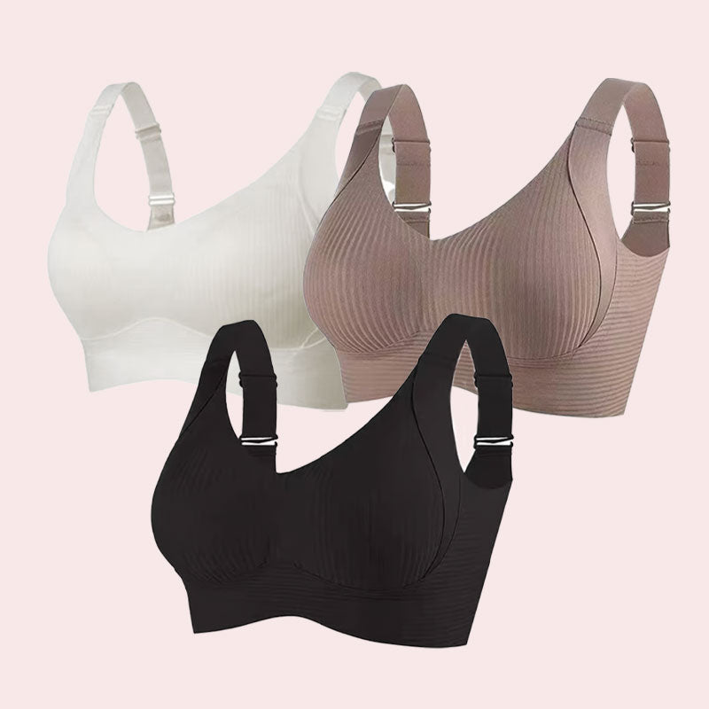 🎁Gerippter Push-up-BH mit verstellbaren Bügeln für Frauen