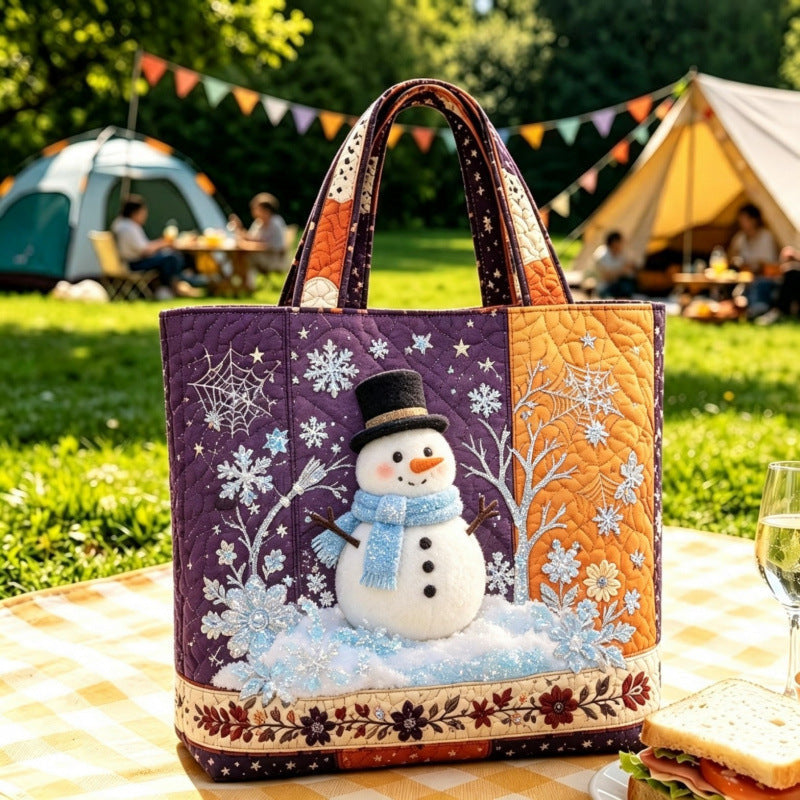 Tragetasche mit Vintage-Weihnachtsmotiv „Santa“ | Festliche, wiederverwendbare Einkaufstasche