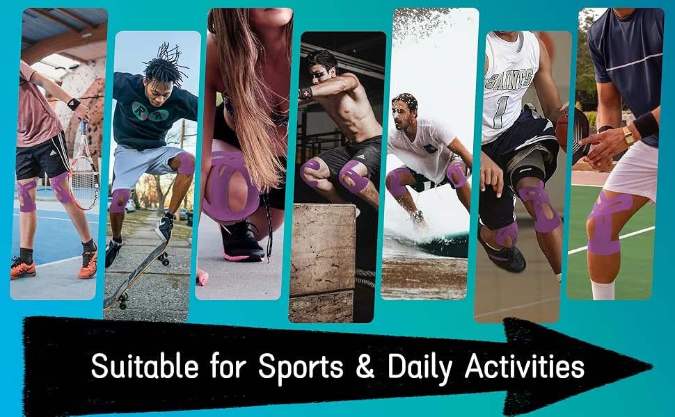 [Knieschützer für den Sport | Atmungsaktive und wasserdichte, vorgeschnittene Bänder]