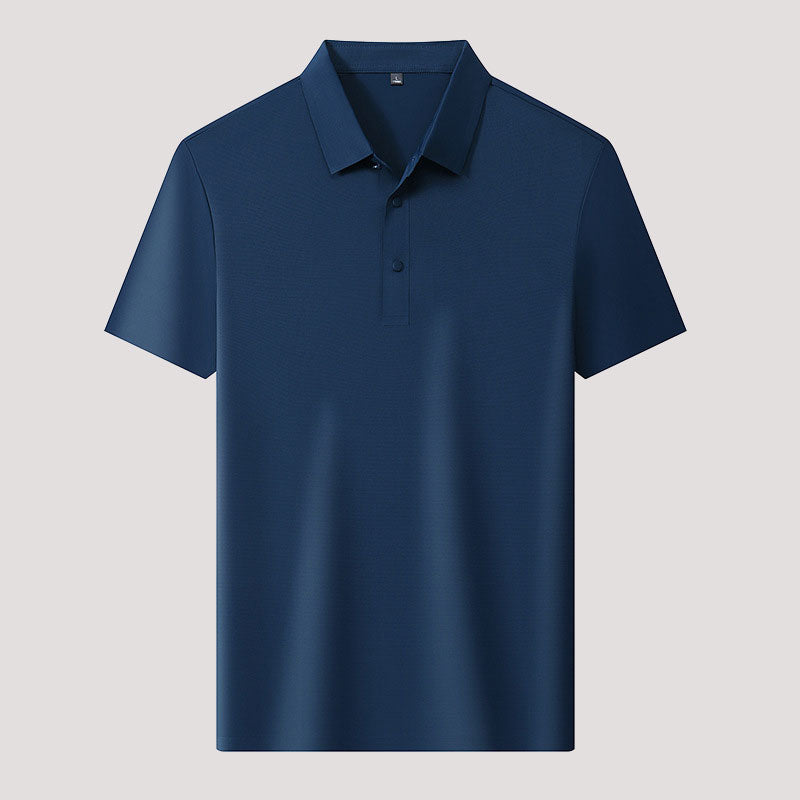 🌬️👕Sommer Ice Silk Plaid Kurzarm Poloshirt Herren🌿
