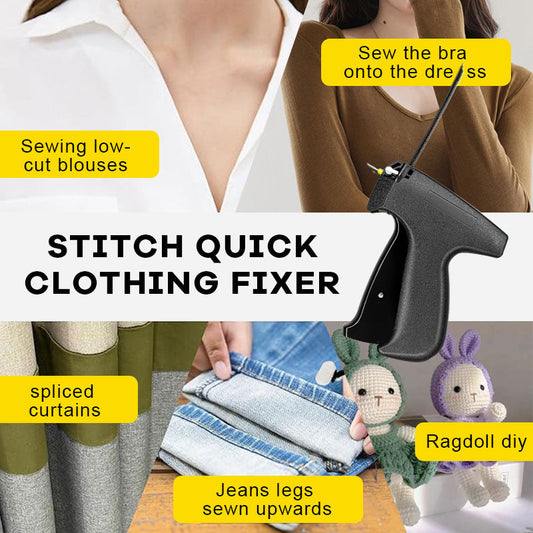 Stitch Quick Kleidung Fixer🎉（6 Nadeln + Klebenadel schwarz 500 + Klebenadel weiß 500）