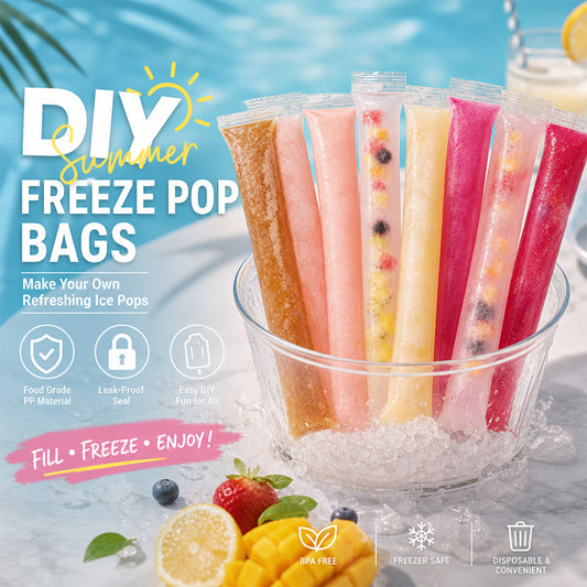 Einwegbeutel für Eis am Stiel – DIY-Formen für selbstgemachtes Eis am Stiel – Selbstverschließende Beutel in Lebensmittelqualität