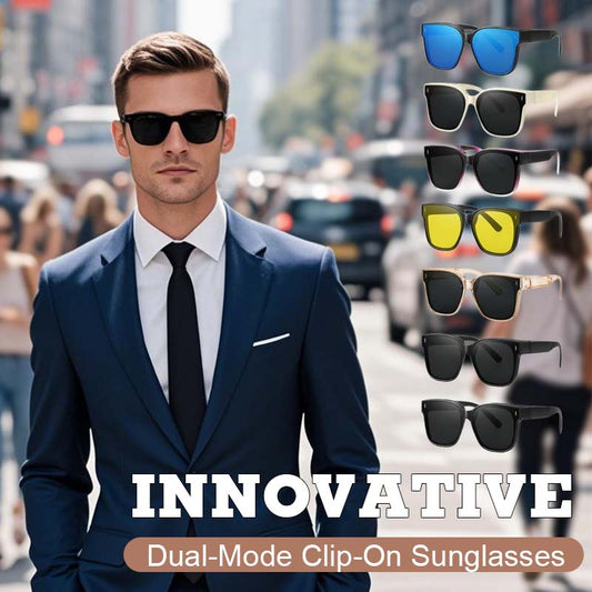 💥 Innovative Dual-Mode Clip-On-Sonnenbrille für Brillenträger💥