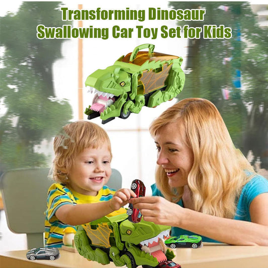 Verwandlungsfähiges Dinosaurier-Autospielzeugset für Kinder - endloser Spaß erwartet dich!🦖🚗