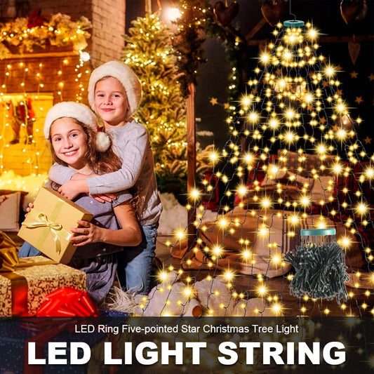 🎄 LED-Ring-Weihnachtsbaumlichter 🎄