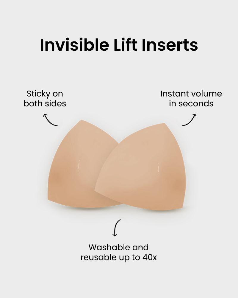 🔥BLITZVERKAUF🔥Unsichtbare Lift-Einlagen | Doppelseitig klebender BH-Lifter für sofortigen Boost