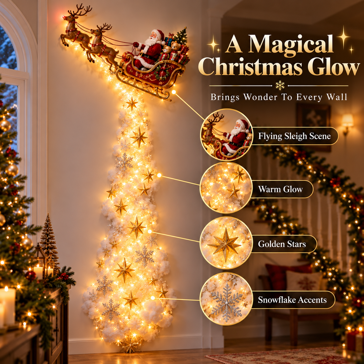 ✨Wandleuchte „Christmas Magic Trail“ – Ein bisschen Weihnachtszauber direkt an Ihrer Wand✨
