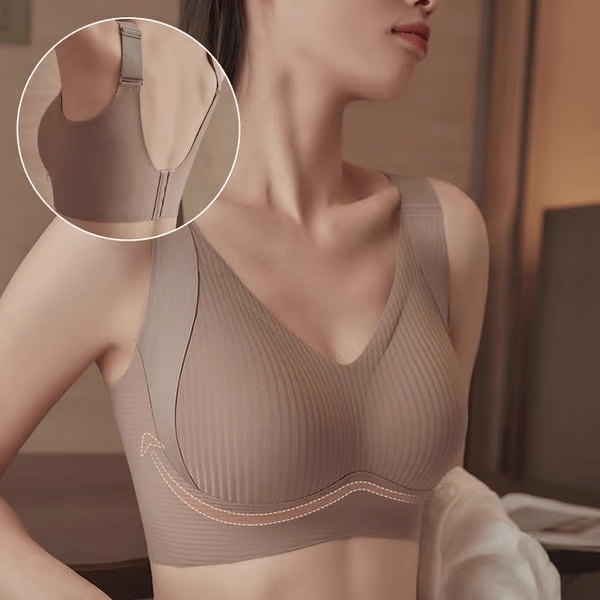 🎁Gerippter Push-up-BH mit verstellbaren Bügeln für Frauen