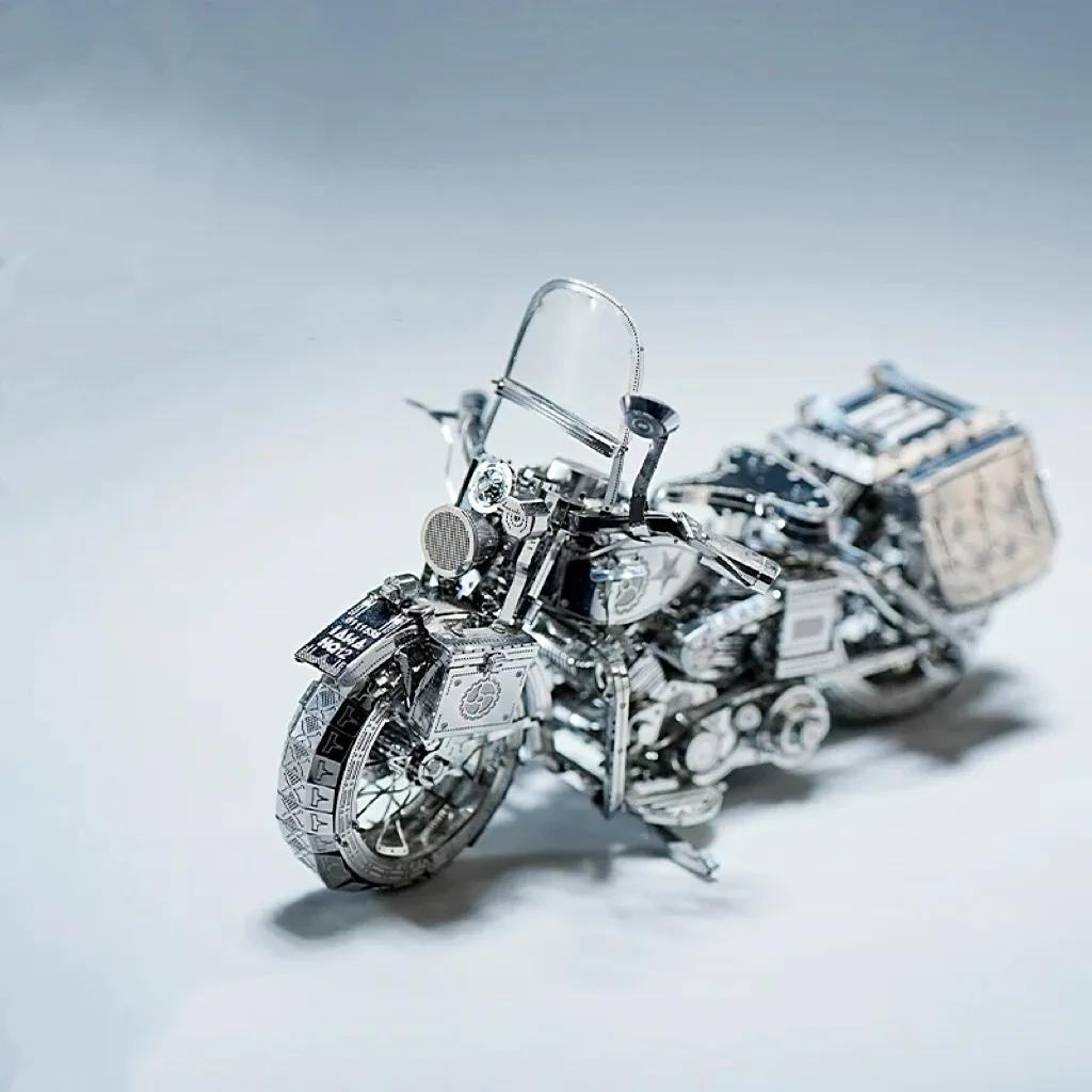🔥SONDERANGEBOT🔥Silbernes 3D-Metall-Motorrad-Bau-Puzzle