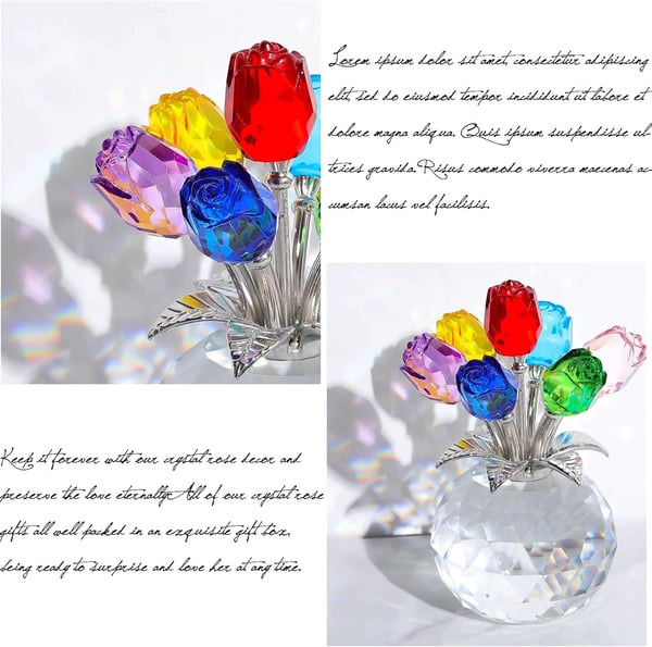🌈✨ Kristallblumen-Prisma-Vase ✨🌈
