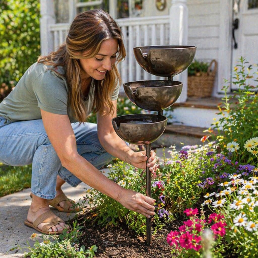 🔥Heißer Sale: 50 % Rabatt🔥Hauchen Sie Ihrem Garten neues Leben ein – ein friedliches, kaskadenförmiges Vogelbad mit Regenfänger, das Gartenbewohner willkommen heißt🌿🐦
