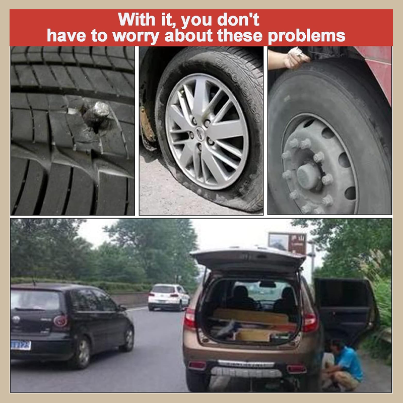 Auto-Notfall-Vakuum-Reifenreparaturwerkzeug 8-teiliges Set
