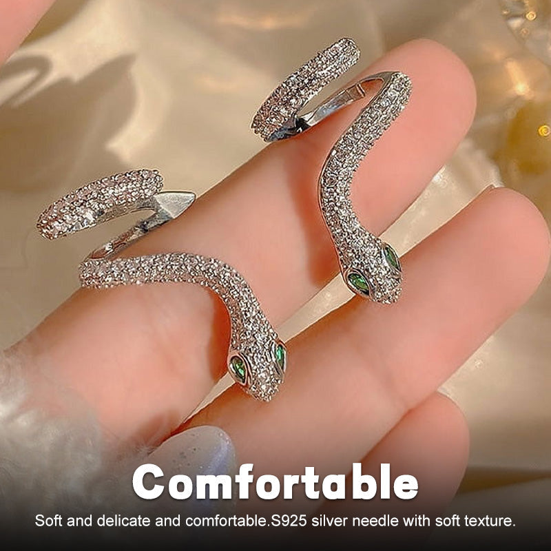 Pfiffiger Silber-Ohrclip in Schlangenform 🐍