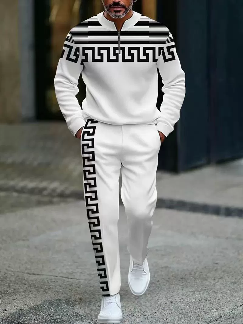Herren-Set mit Grafikprint – Pullover und Hose