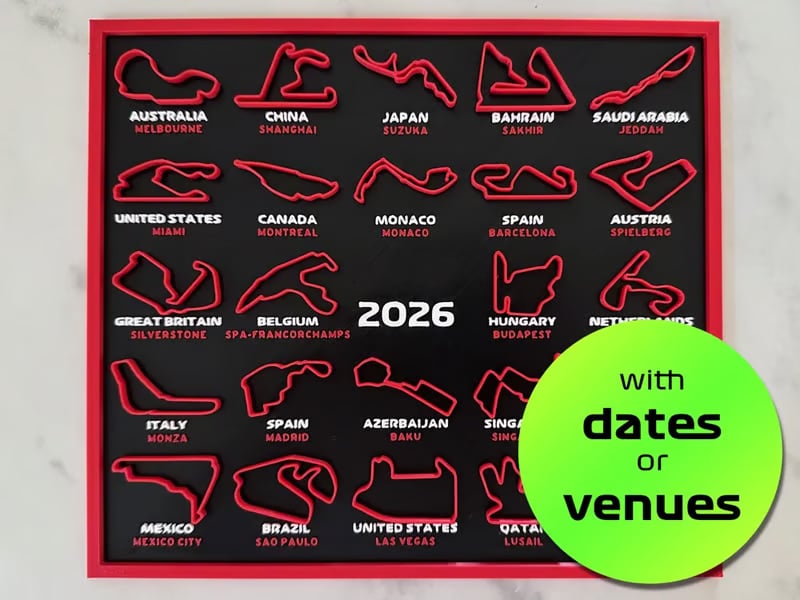 🏎️LETZTER TAG DES SOLDES – 49 % RABATT📅Formel-1-Kalender 2026 F1