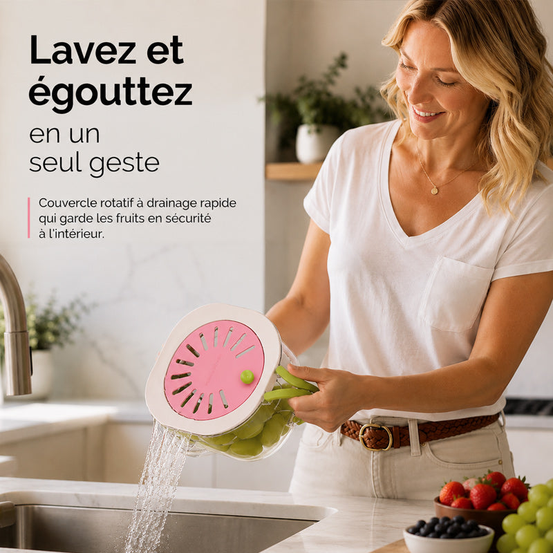 Multifunktionaler 2-in-1-Teleskop-Abtropfkorb für Obst und Gemüse