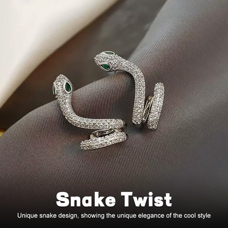 Pfiffiger Silber-Ohrclip in Schlangenform 🐍