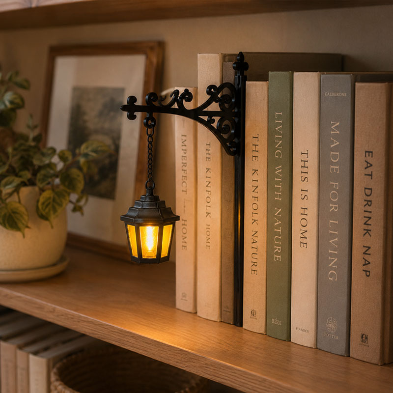 Bücherregal-Laterne – Laterne zur Beleuchtung von Bibliotheksregalen📚✨