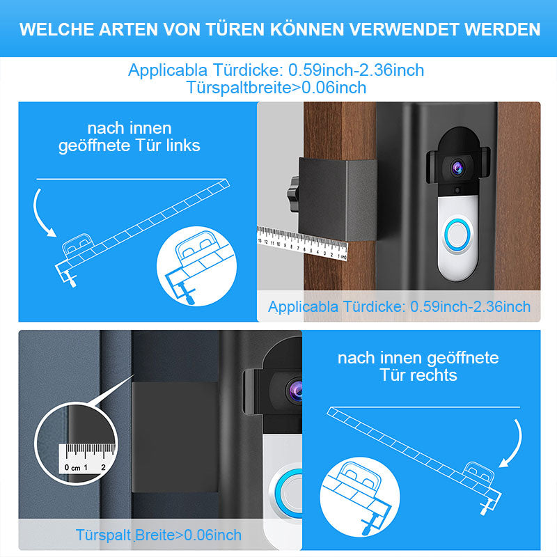 Stanzfreie Halterung für Video-Türklingel