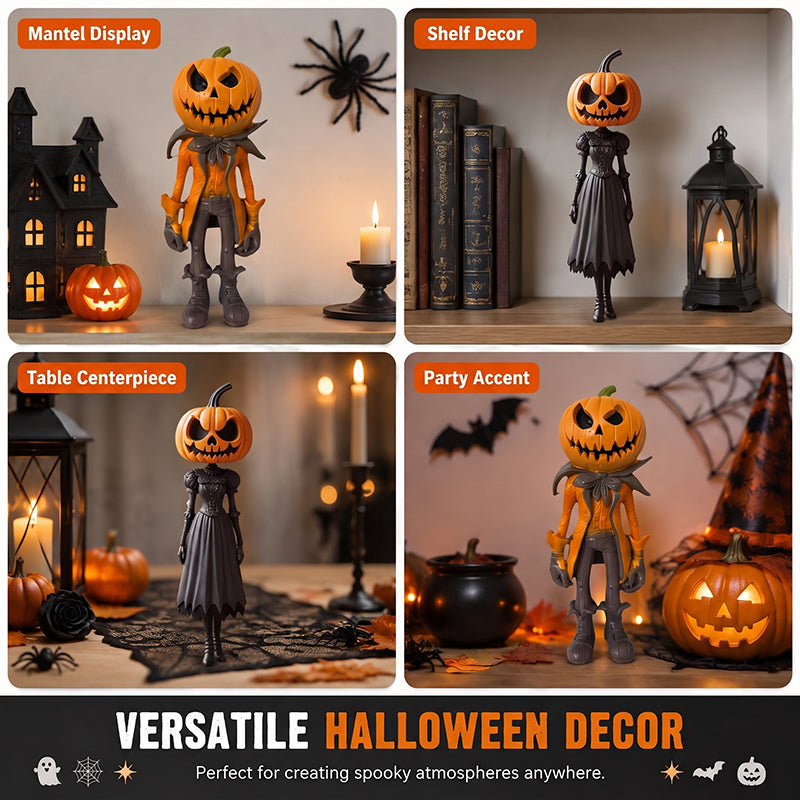 🎃 Halloween-Dekoration: Kürbiskopf-Figur