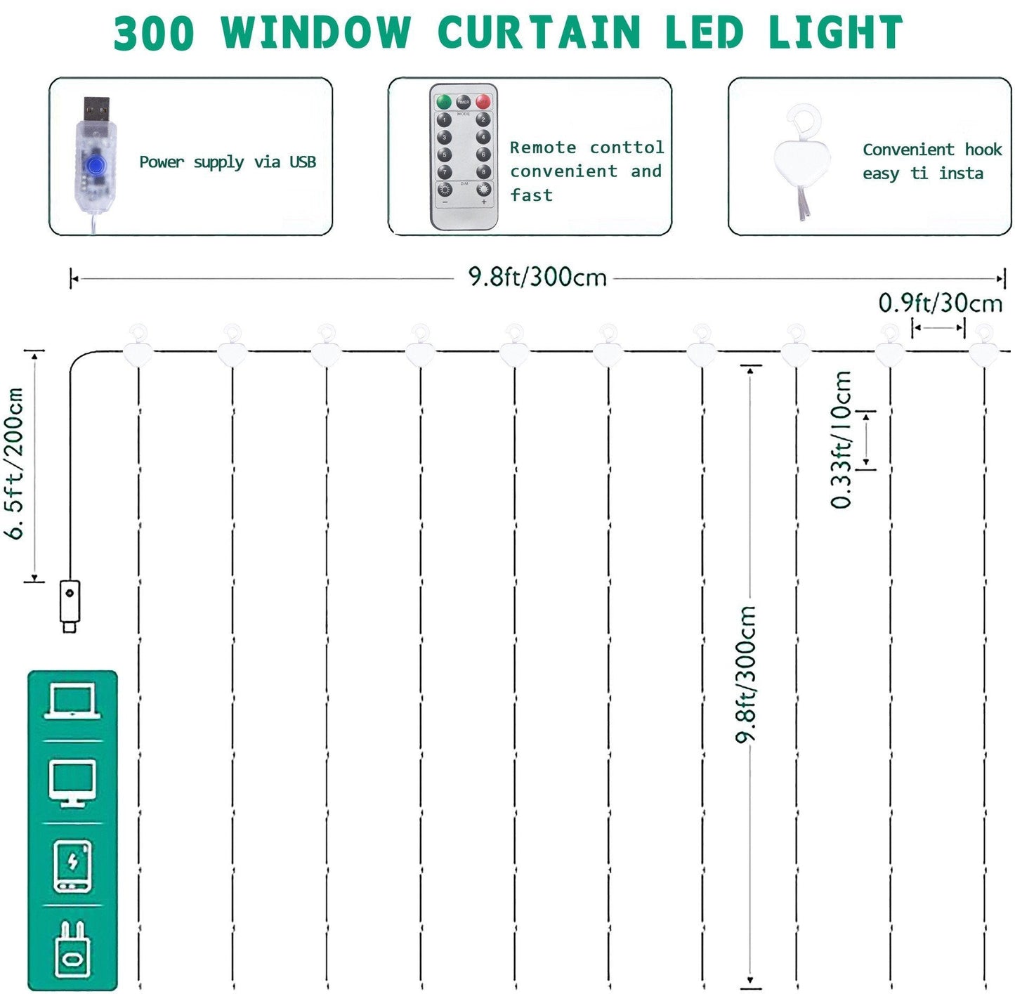 🎁Weihnachts-Sonderangebot: 49 % Rabatt🎅LED-Lichterkette, USB-betriebener LED-Lichtvorhang für Geschenkverpackungen