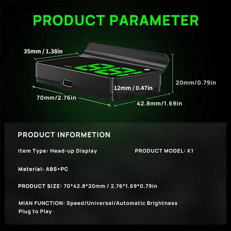 🔥🔥Head-up-Display, Auto-GPS, digitaler Tachometer