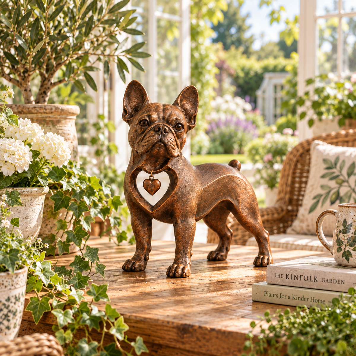 ⭐Skulptur einer französischen Bulldogge im klassischen Retro-Stil – Liebe auf den ersten Blick!