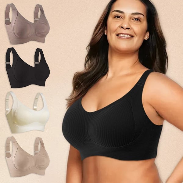 🎁Gerippter Push-up-BH mit verstellbaren Bügeln für Frauen