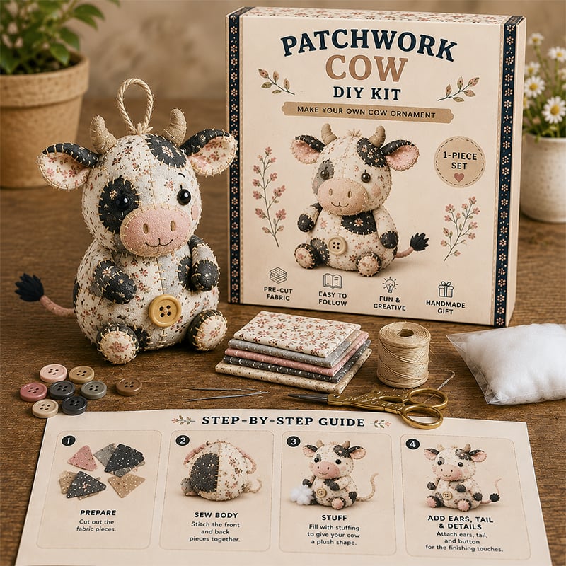 🧵DIY-Patchwork-Tier-Set – Gestalte deine eigenen niedlichen Tiere