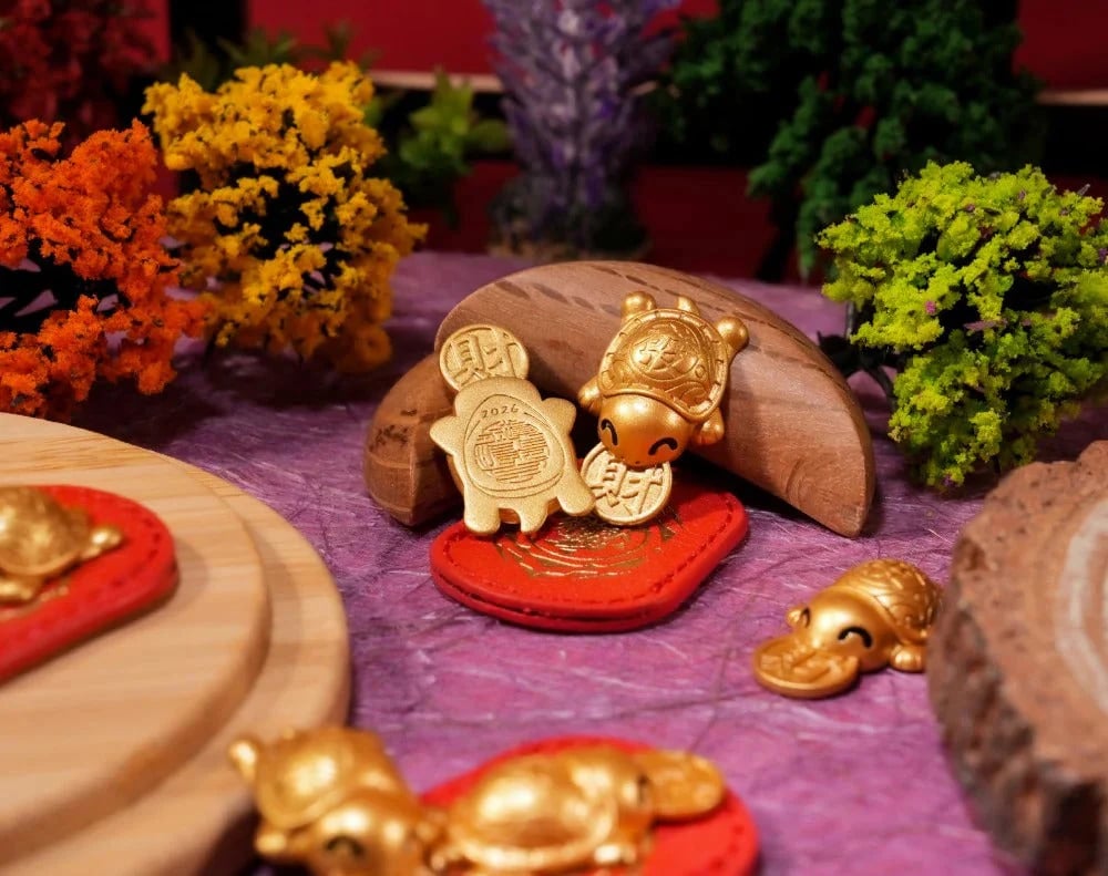 🐢2026 Goldener Schildkröten-Anhänger – Beißt sich am Glück fest🍀 und lässt es nie los!