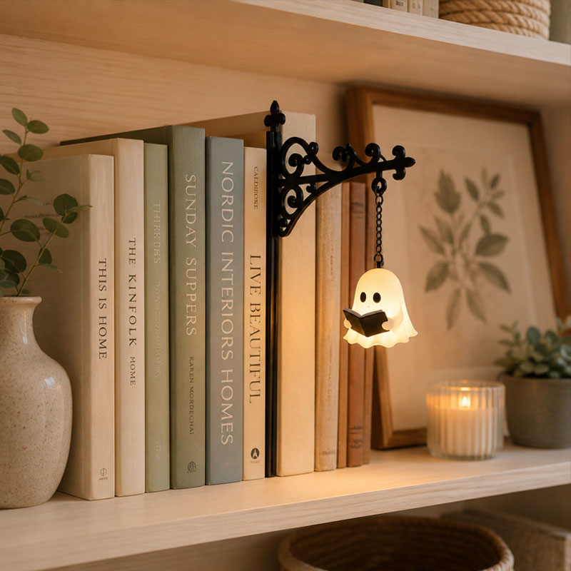 Bücherregal-Laterne – Laterne zur Beleuchtung von Bibliotheksregalen📚✨
