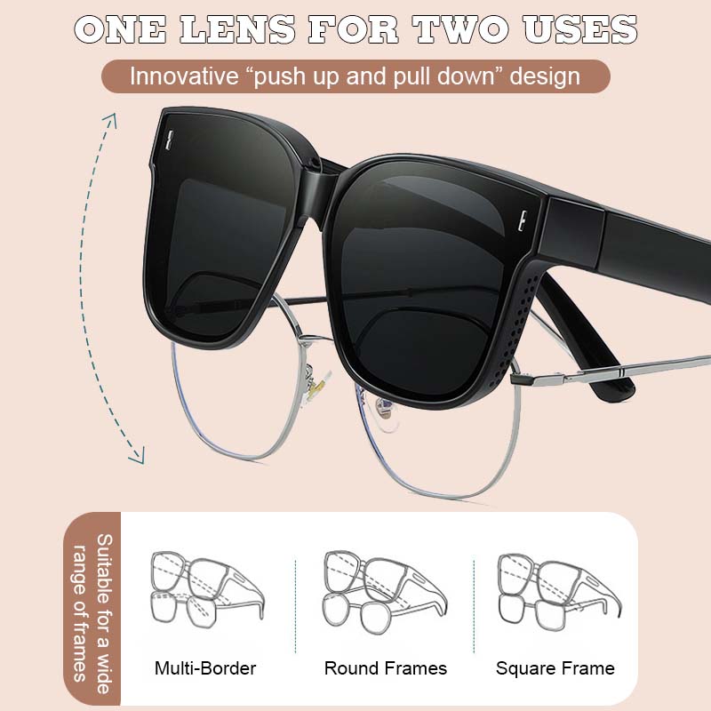 💥 Innovative Dual-Mode Clip-On-Sonnenbrille für Brillenträger💥