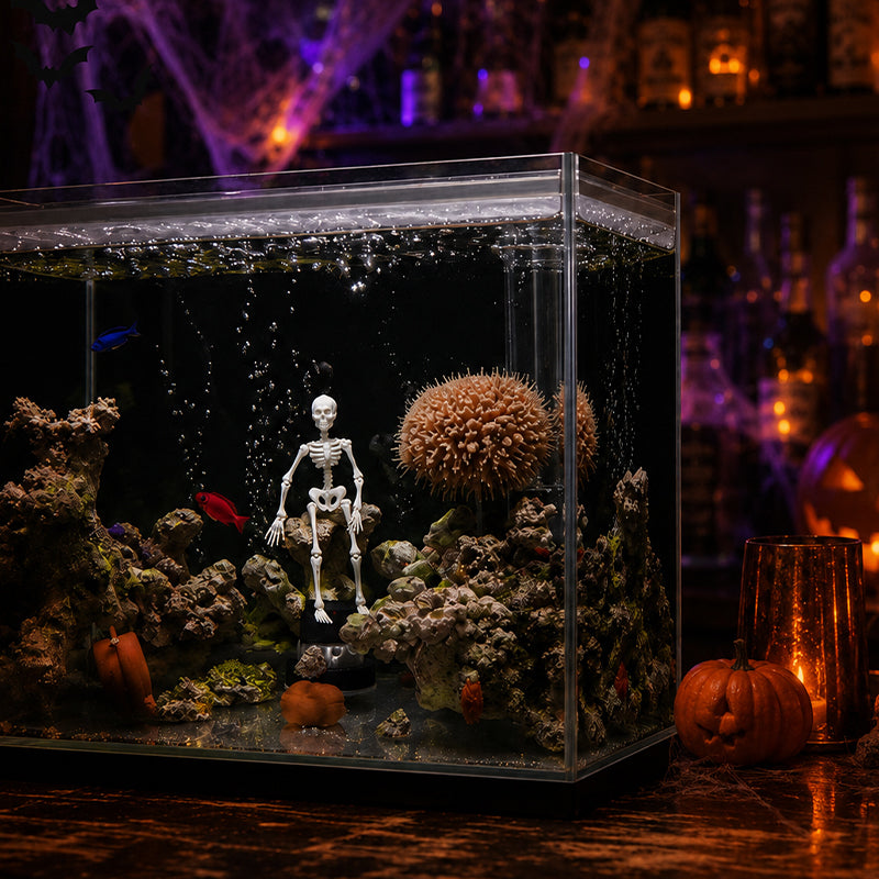 💀 Dynamisches Halloween-Skelett als Aquarium-Dekoration: Luftbetriebene Aquarium-Dekoration!🐠