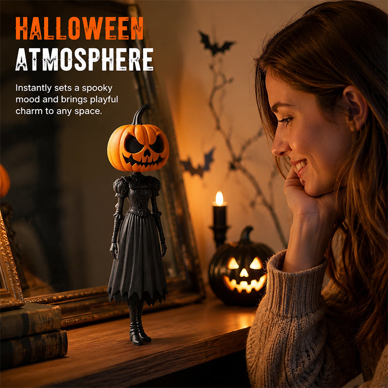 🎃 Halloween-Dekoration: Kürbiskopf-Figur